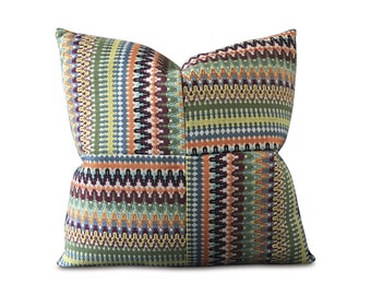 Multicolor Bohemian Throw Pillow Cover 20x20