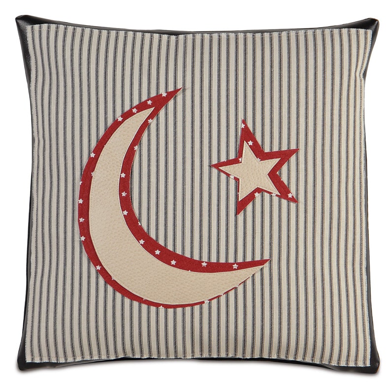 Turkish Delight Striped Throw Pillow Cover 18x18 image 1