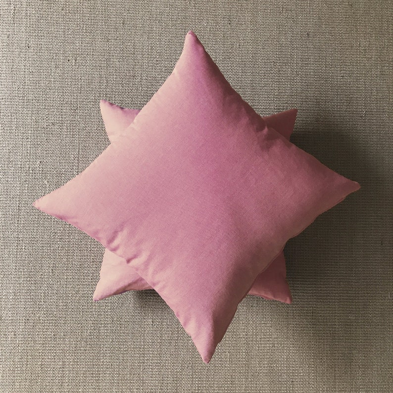 Dusty Pink Solid Throw Pillow Cover 22x22 Etsy