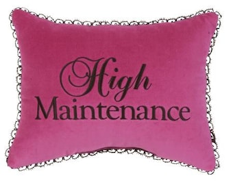 HOT PINK PILLOW | Pink Couch Pillow | Chic Hot Pink Velvet Phrase Pillow | 10x13 Vibrant 100% Velvet Cushion Stylish Decorative Home Accent