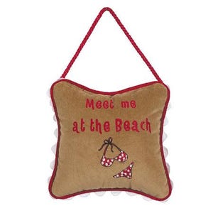 Camel 100% Velvet Door Hanger 6x6