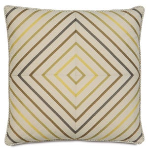 80s Neon Citron Geometric Mitered Diamond Throw Pillow Cover 22x22