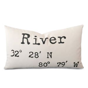 Block Print River Luxury Coordinate Decorative Pillow Cover - Industrial Block Print Coordinates 15"x 26"