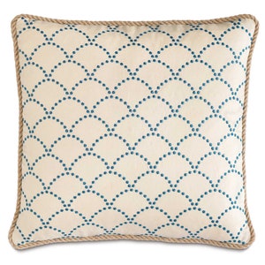 Badu Lapis Scalloped Throw Pillow Cover 20x20