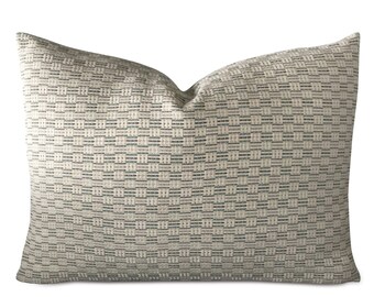 Teal Navy Geometric Standard Sham Pillow Cover 27" x 20"