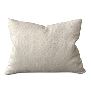 Neutral Woven Ogee Decorative Pillow Cover 20&quot;x27&quot;