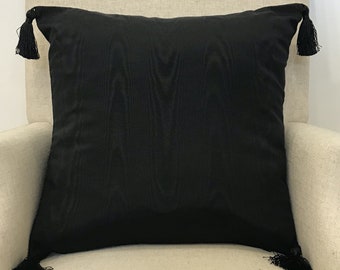 Black Old Hollywood Throw Pillow Cover 20x20