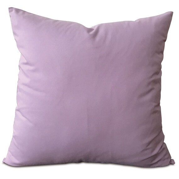 Lilac Solid Throw Pillow Cover 22x22 Etsy
