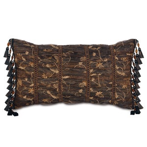 Dorian Hazel Ruched Lumbar Pillow Cover 15x26