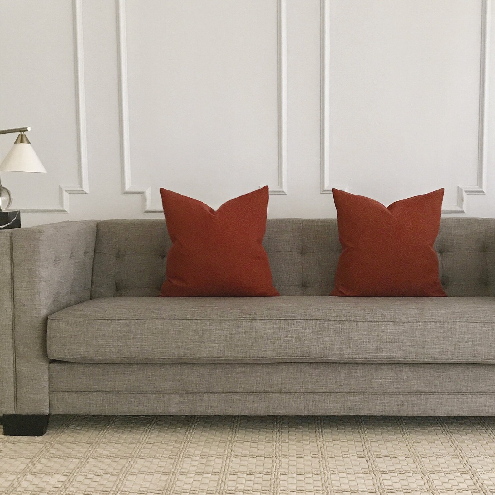 Burgundy Embroidered Floral Decorative Pillow Cover 20 X Etsy