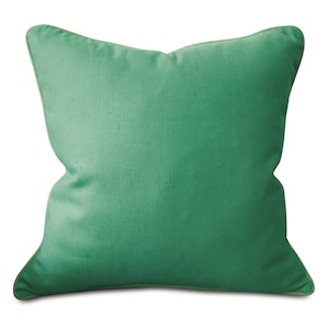 Emerald Green Solid Throw Pillow Cover 18&quot;x18&quot;