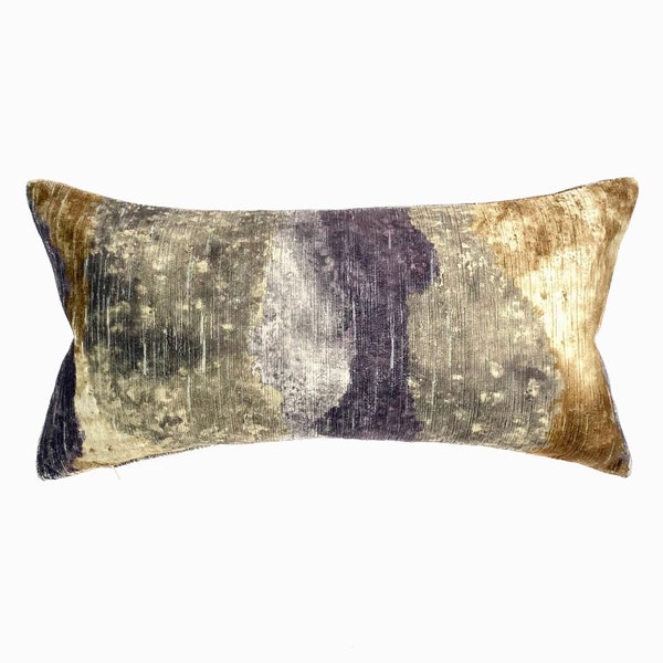 Jewel Abstract Velvet Lumbar Pillow Cover 11x21