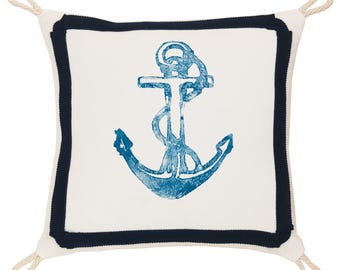 Boating Anchor Decorative Outdoor Pillow Cover 18" x 18"
