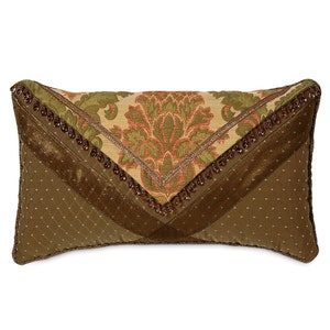 13&quot;x22&quot; Arosa Copper Damask Envelope Luxury Pillow Cover