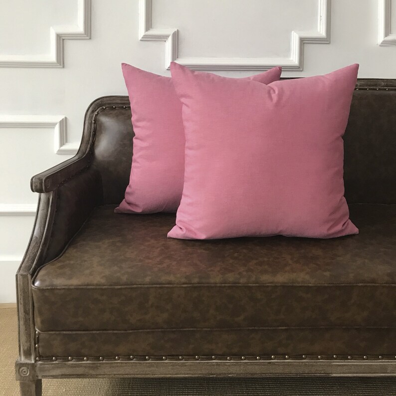 Dusty Pink Solid Throw Pillow Cover 22x22 Etsy