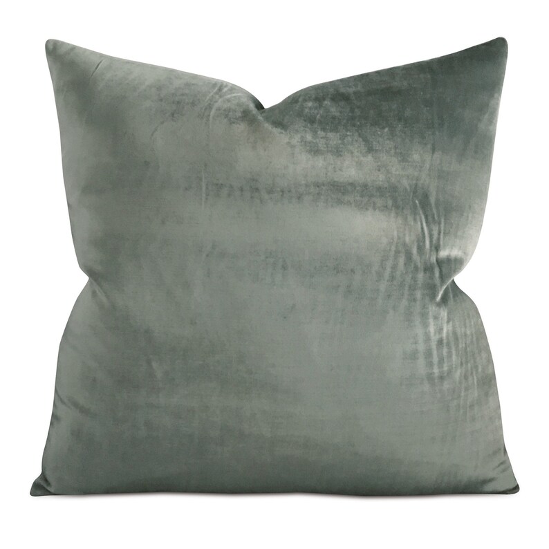 Jade Velvet Decorative Pillow Cover 24 X 24 Etsy