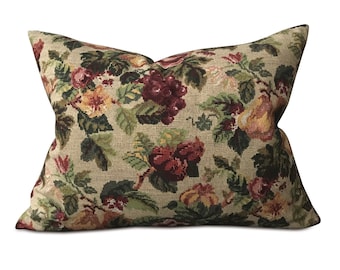 Vintage Tapestry Italian Floral Standard Sham 20x27