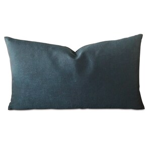 Smoky Jade Canvas Luxury Woven Decorative Pillow Cover 15&quot; x 26&quot;