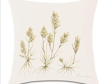 Fall Harvest Hand-Painted Throw Pillow Cover 20x20