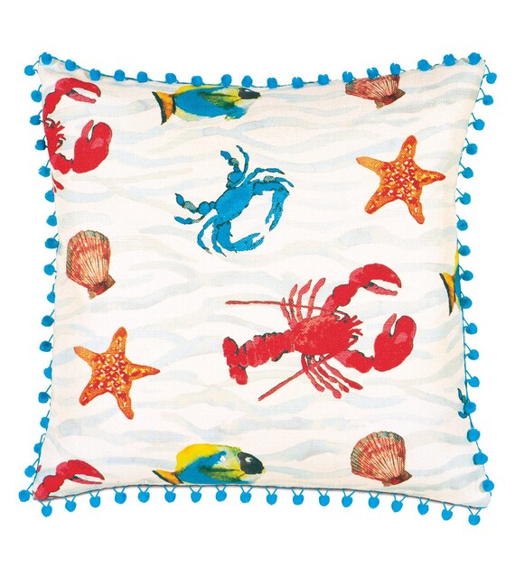 Under the Sea Flounder Throw Pillow Cover 22x22 Etsy