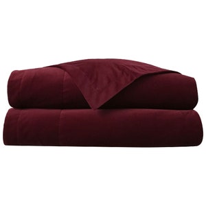 Velvet Duvet Cover in Burgundy