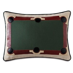 Man Cave Pool Table Decorative Pillow Cover 16x22