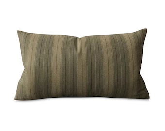 Lodge Earth Woven Striped Lumbar Pillow Cover 15"x26"