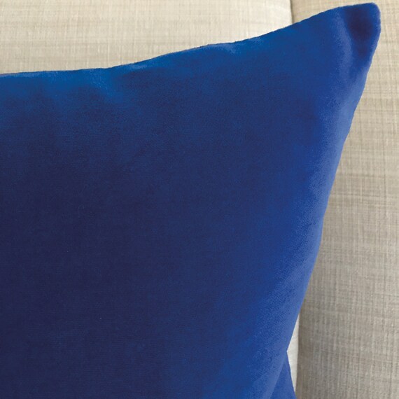 Blue velvet decorative pillows hotsell