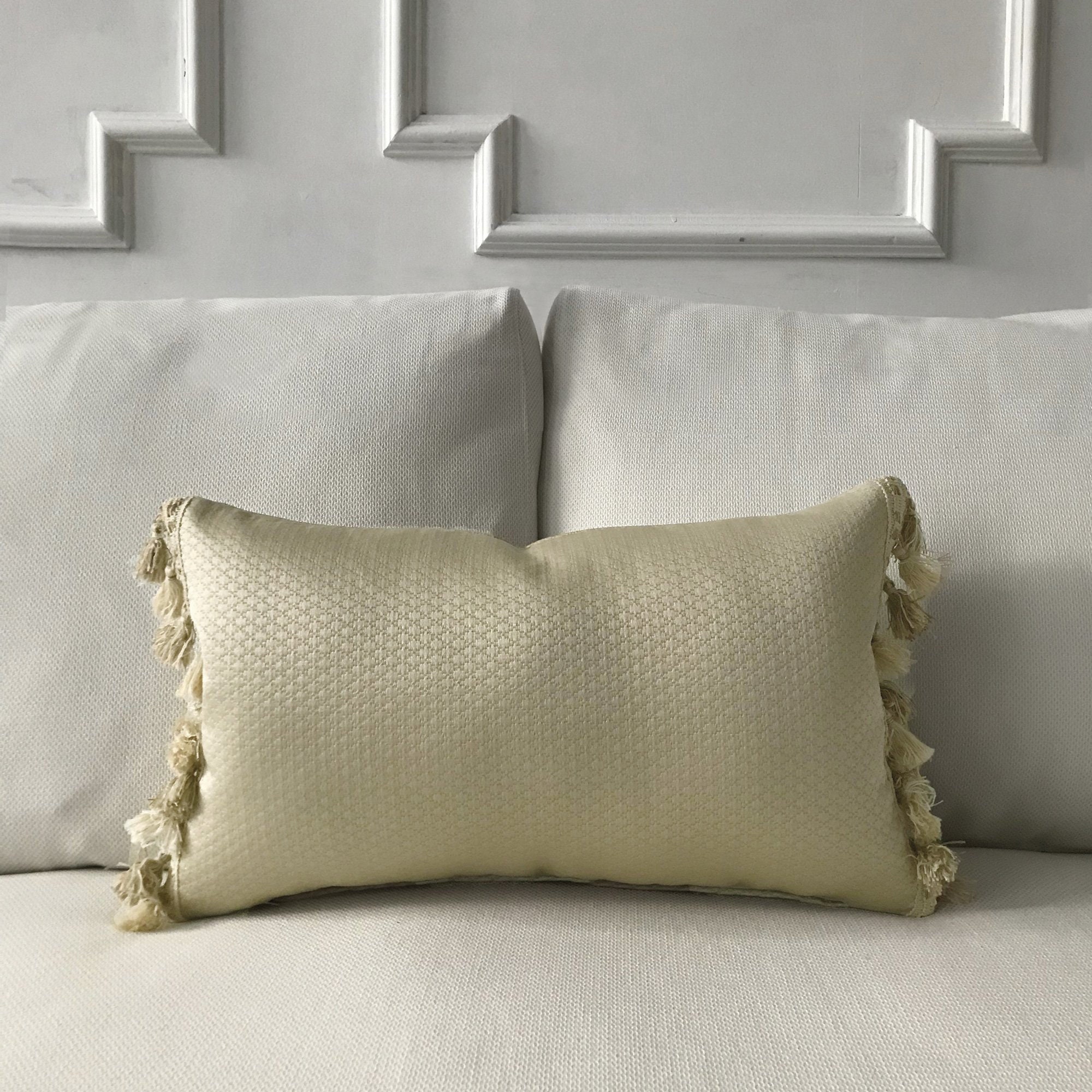 Metallic Taupe Textured Solid Lumbar Pillow Cover Etsy 日本