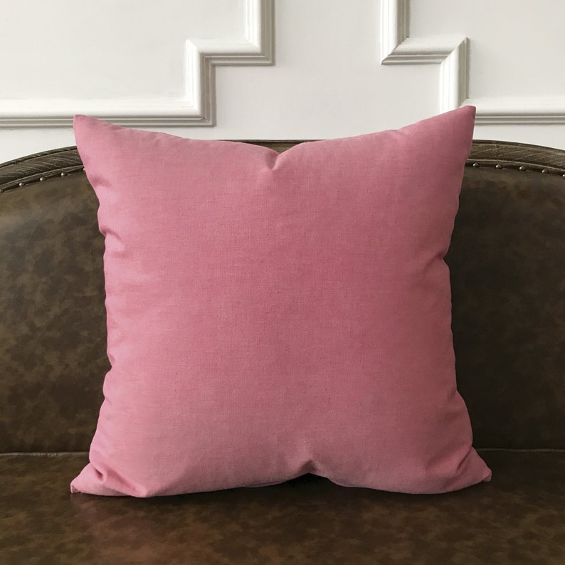 Dusty Pink Solid Throw Pillow Cover 22x22 Etsy