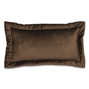 Lars Velvet Decorative Pillow Cover 11x21 in Mocha