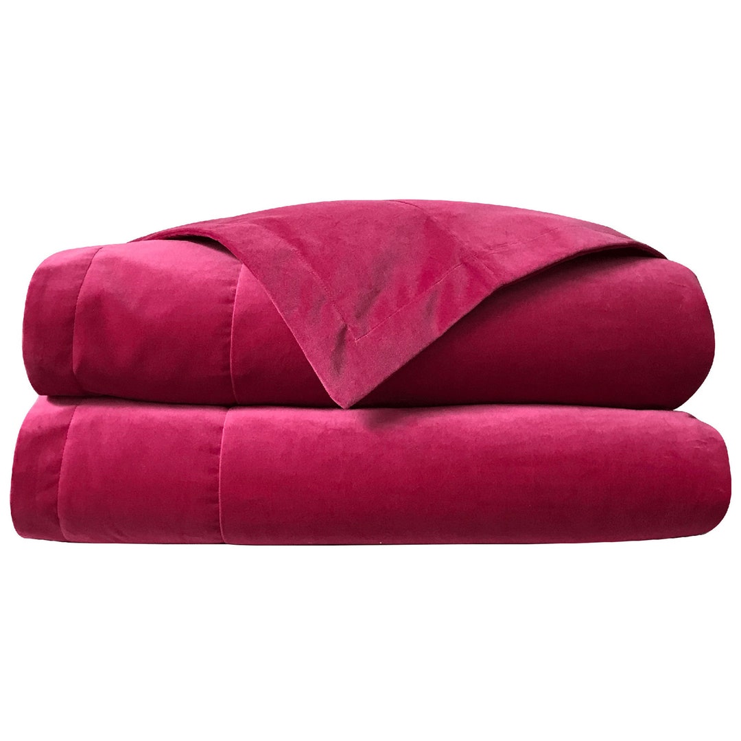 Velvet Duvet Cover in Hot Pink Etsy