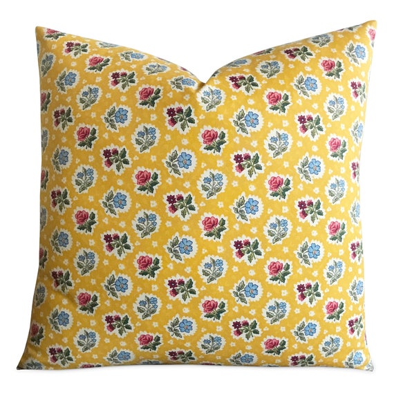 Yellow Bright Floral Decorative Pillow Cover 40 X Etsy Impressive Bright Yellow Decorative Pillows Yellow Bright Floral Decorative Pillow Cover 40 X Etsy Impressive Bright Yellow Decorative Pillows