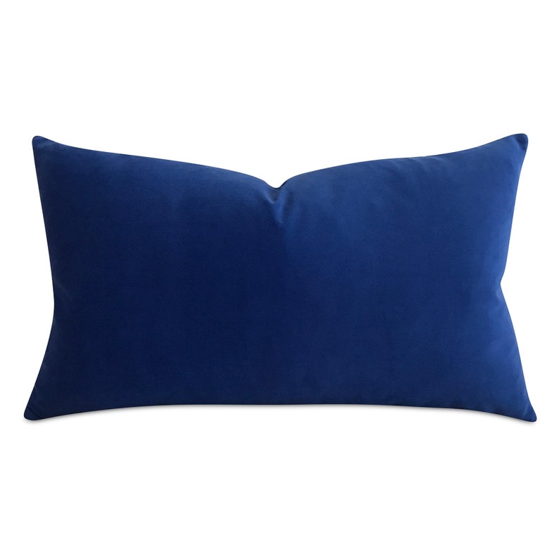 Royal Blue Velvet Decorative Lumbar Pillow Cover 15 x Etsy