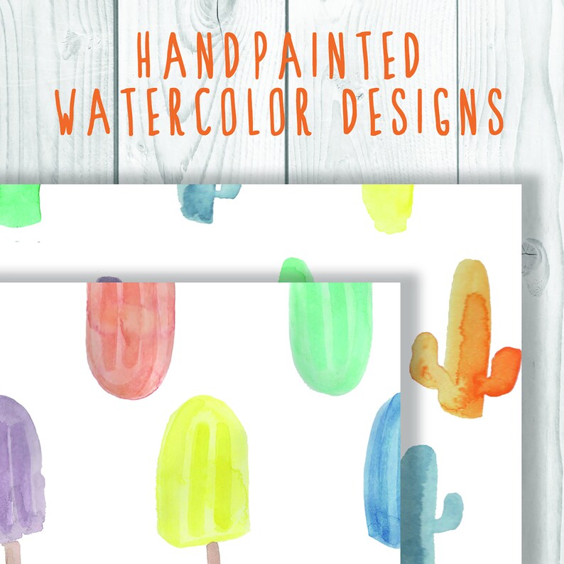 Rainbow Popsicles Cacti Binder Covers inserts W Spines Etsy