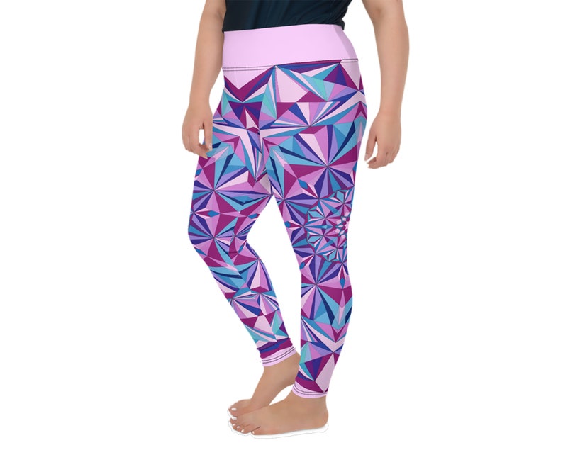 Pink and Blue Plus Size Leggings; Colourful leggings; Pink and Blue Mandala Leggings; Plus Size Yoga Pants; Plus Size Leggings