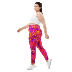 Women&#39;s Plus Size Leggings, yoga pants, yoga leggings, workout pants, funky leggings, colourful leggings, yoga gift, high waisted leggings