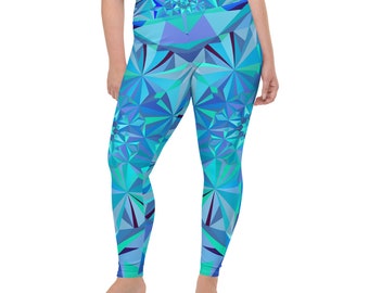 Women's Plus Size Leggings, yoga pants, yoga leggings, workout pants, funky leggings, colourful leggings, yoga gift, high waisted leggings