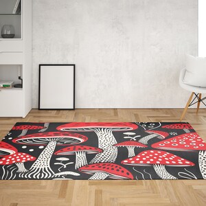 Mushroom Rug, Area Rugs, Cottagecore Home Decor, Cottage Core Home Interior Decor, Mushroom Interior, Gift for Home, Housewarming Gift