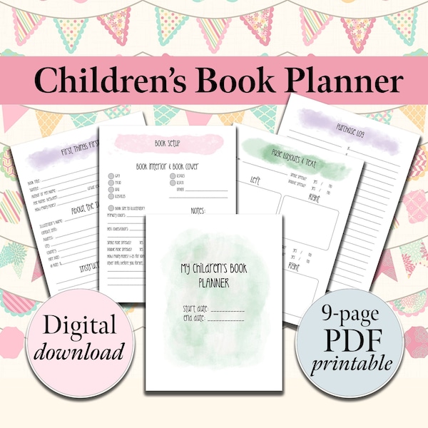 Children's Book Planner PDF Printable