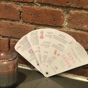 Programa PERSONALIZADO de Cerimônia de Casamento Hindu FAN - Impresso e Enviado