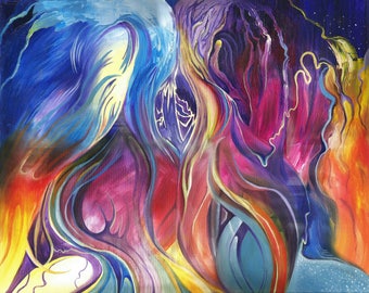 Flames and Stars- A2 Print