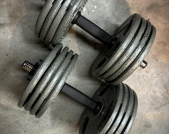 Adjustable Dumbbell Weights - 80 lb Total Weight with Shipping