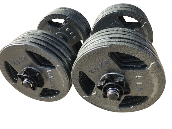 Lot De 2 Disques De Musculation 5 Lb - Trou Central 2 Pouces - CAP Olympic