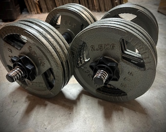 Adjustable Dumbbell Weights - 80 lb Total Weight with Shipping