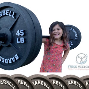 4 Pairs Fake Weights - Props for photography, photos, movies, film, prank, fun gifts, gym workout fitness marketing