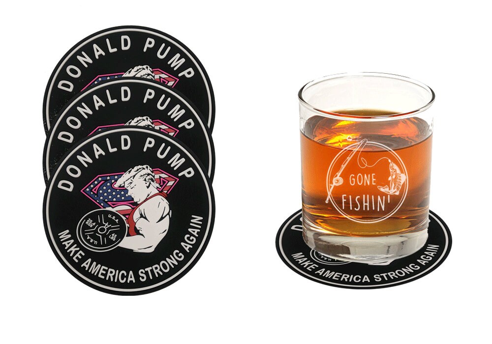 COASTERS - Trump 2024 Donald Pump Gift idea, MAGA, Make America Gifts for him, dad, father Trump Best Men Women 2024 gag fun gifts