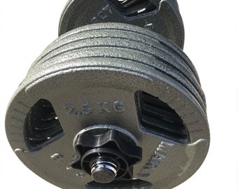 Single Adjustable Dumbbell Fitness Weights - 5 lb increments total weight 40 lbs Free Shipping Included