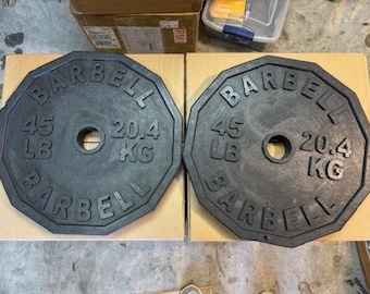 45lb Replica Barbell Plates – Lightweight Prop Weights, Set of 2