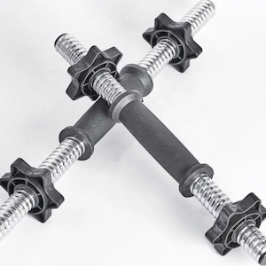 Dumbbell Bars Pair 18” Chrome Color and Black